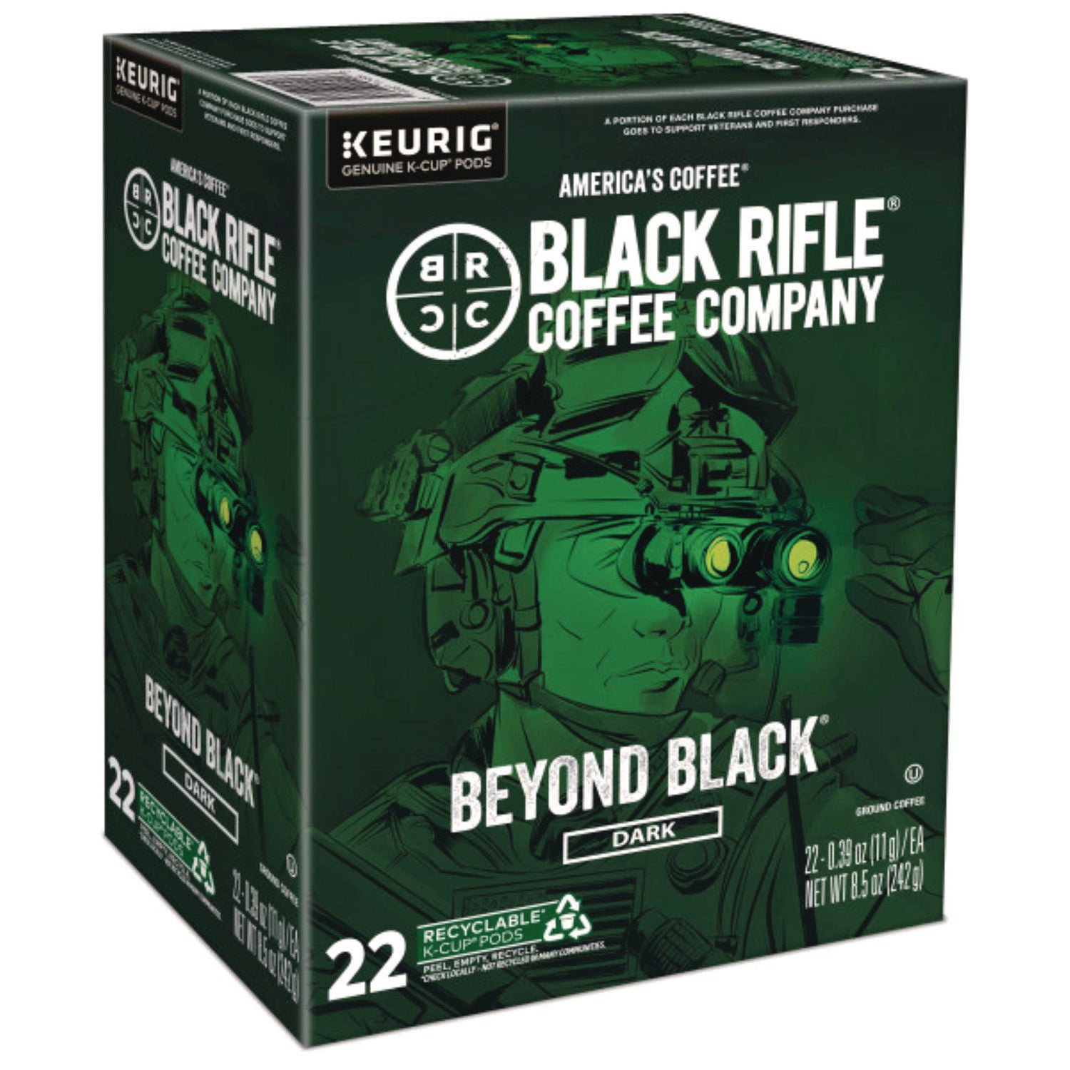 Black Rifle Coffee Company Beyond Black Coffee K-Cups, 22/Box (0499)