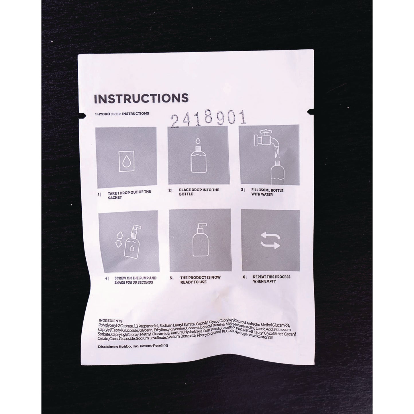 SOAP2O HydroDrop Refill Packs, Coconut Acai, 4/Pack, 30 Packs/Carton (S2OREFILLPK)