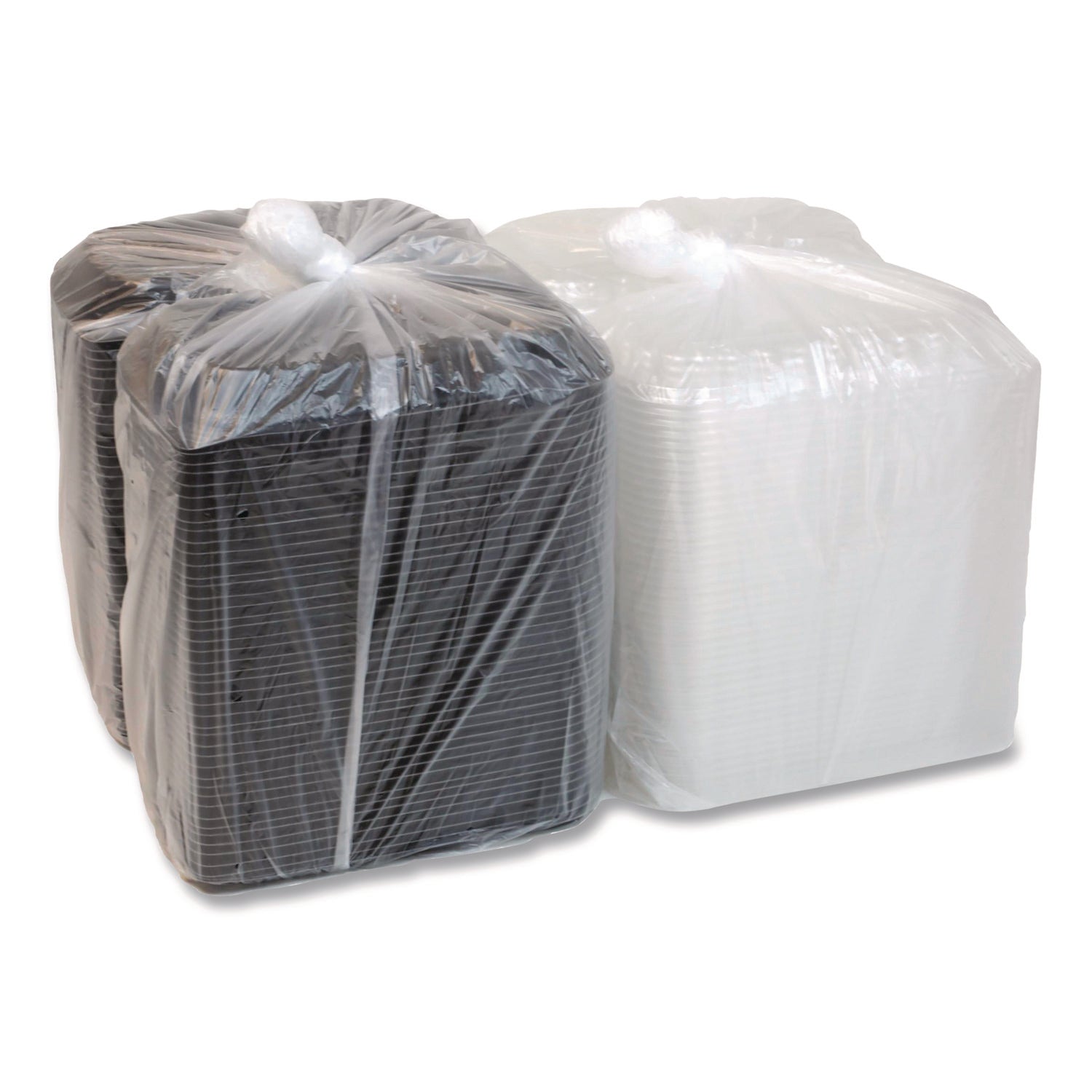 Pactiv MealMaster Rib Container, 10 x 7.1 x 2.1, Black/Clear, 90/Carton (0CNC10700DZY)