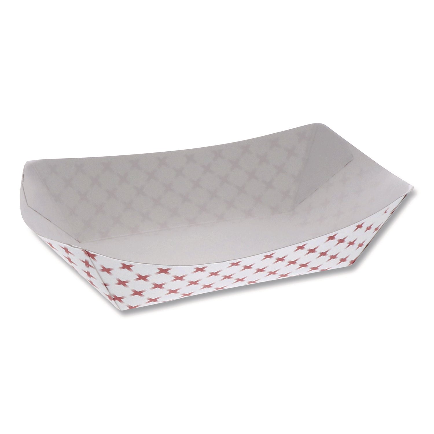 Pactiv Paperboard Food Tray, 3 lb, 7.75 x 5.1 x 2.1, Red/White, 500/Carton (D3T)