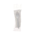Pactiv Fieldware Cutlery, Individually Wrapped, Fork, Knife, Teaspoon, Napkin, White, 250/Carton (FKFSKWNCH)