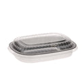 Pactiv Classic Carry-Out Container with PET Dome Lid, 22 oz, 8.2 x 6.2 x 1.3, Silver, 100/Carton (Y6708PET)