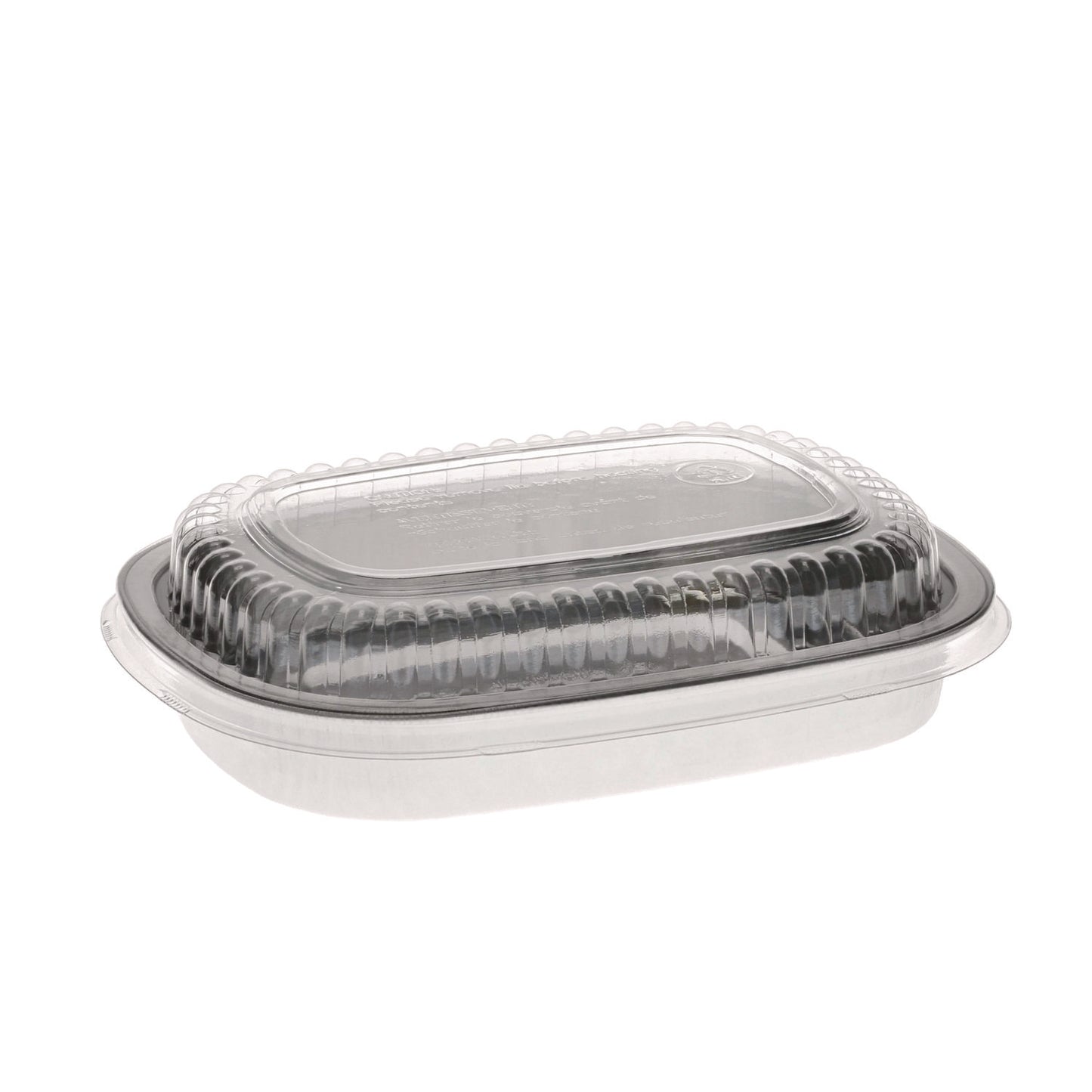 Pactiv Classic Carry-Out Container with PET Dome Lid, 22 oz, 8.2 x 6.2 x 1.3, Silver, 100/Carton (Y6708PET)