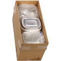 Pactiv Classic Carry-Out Container with PET Dome Lid, 22 oz, 8.2 x 6.2 x 1.3, Silver, 100/Carton (Y6708PET)