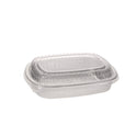 Pactiv Classic Carry-Out Container with PET Dome Lid, 46 oz, 9.8 x 7.8 x 1.3, Silver, 50/Carton (Y6710PET)