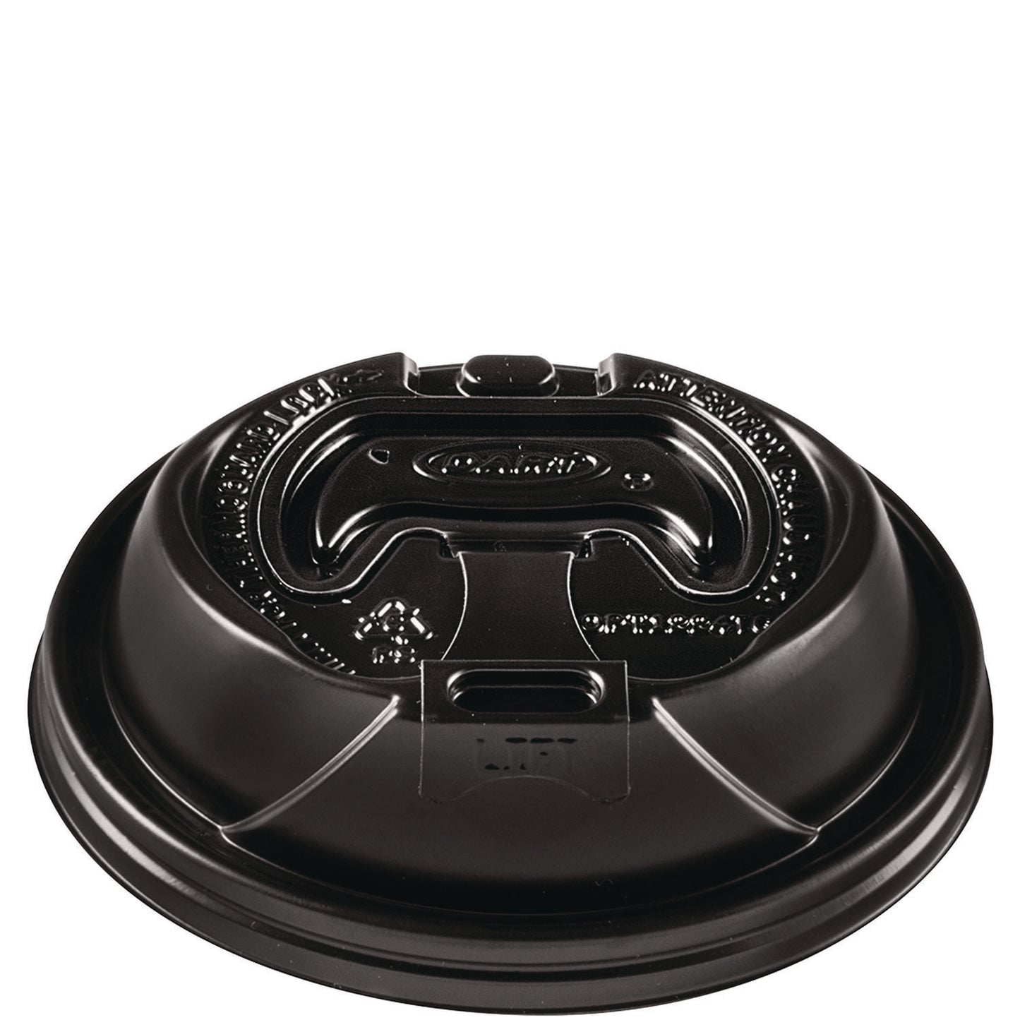 Dart Optima Reclosable Lids for Hot Paper Cups, 12 oz to 24 oz Hot Paper Cups, Black, 1,200/Carton (OPT1224TGB)