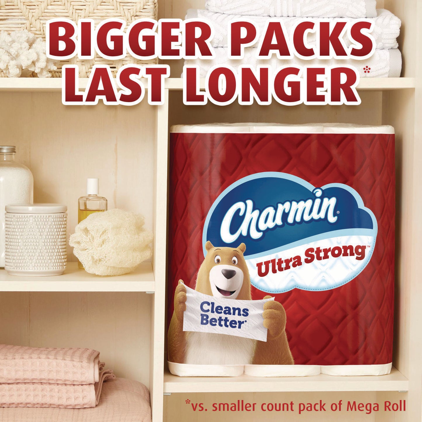 Charmin Ultra Strong Bathroom Tissue, Septic Safe, 2-Ply, White, 220 Sheet/Roll, 4/Pack, 8 Packs/Carton (13220)