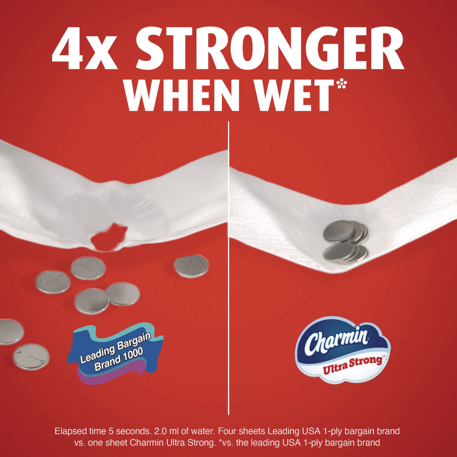 Charmin Ultra Strong Bathroom Tissue, Septic Safe, 2-Ply, White, 220 Sheet/Roll, 4/Pack, 8 Packs/Carton (13220)