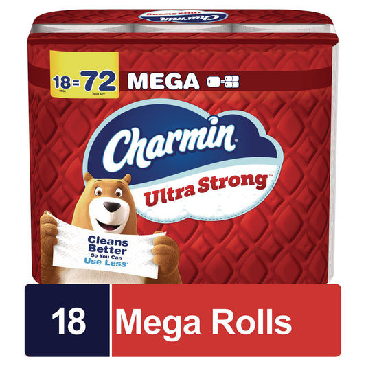 Charmin Ultra Strong Bathroom Tissue, Septic Safe, 2-Ply, White, 220 Sheet/Roll, 18/Pack (11105)