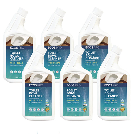 ECOS PRO Toilet Bowl Cleaner, Fresh Cedar Scent, 24 oz Squeeze Bottle, 6/Carton (PL97036CT)