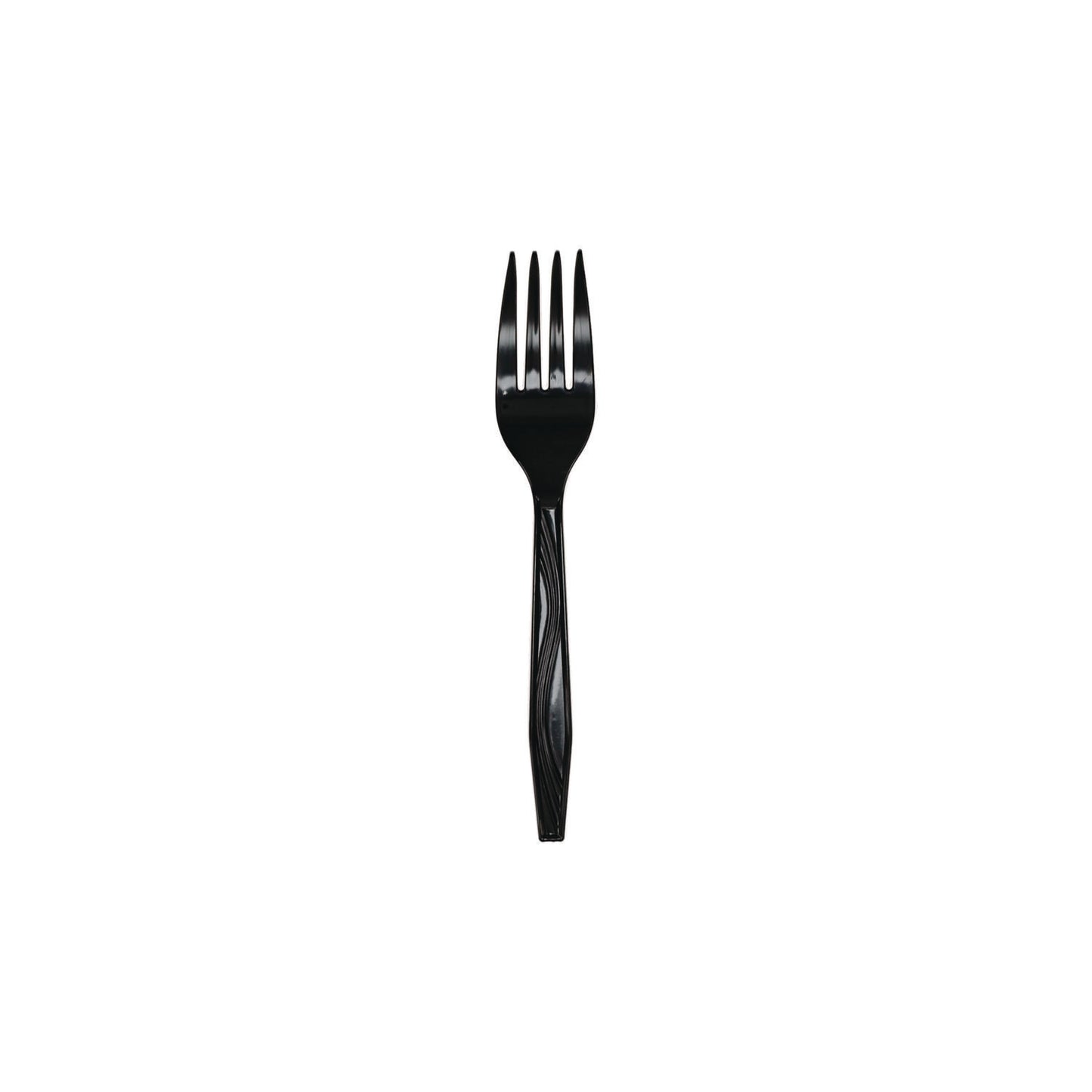 Pactiv Meadoware Cutlery, Individually Wrapped, Fork, Black, 1,000/Carton (MKFE)