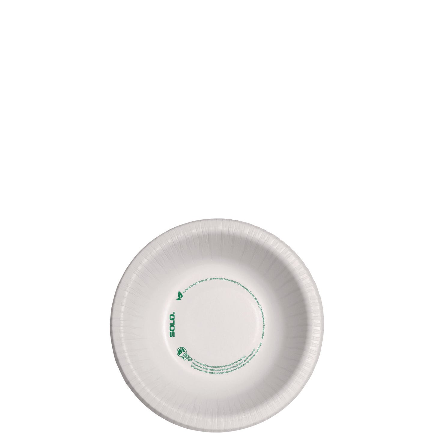 SOLO Compostable Paper Dinnerware, ProPlanet Seal, Bowl, 12 oz, White, 125/Pack (HB12PLANETPK)