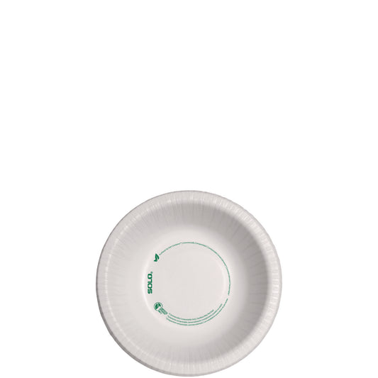 SOLO Compostable Paper Dinnerware, ProPlanet Seal, Bowl, 12 oz, White, 125/Pack (HB12PLANETPK)