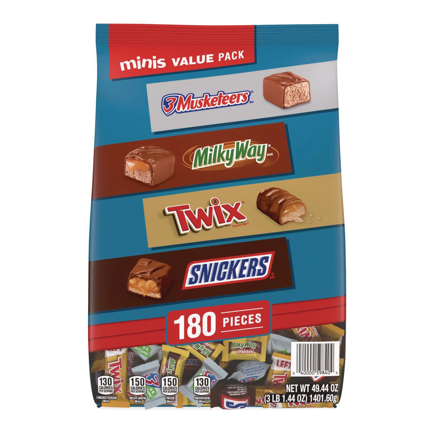 Hershey's Chocolate All Time Favorites, Assorted Chocolates, 3 Bags/Carton (60004131)