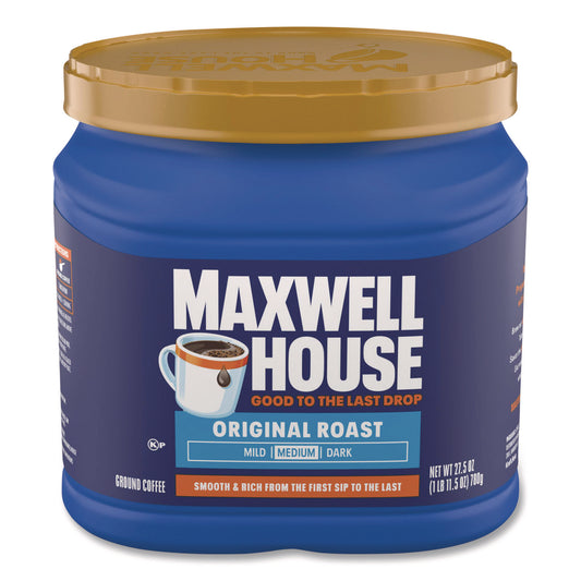 Maxwell House Coffee, Original, 27.5 oz Canister, 6/Carton (09422CT)