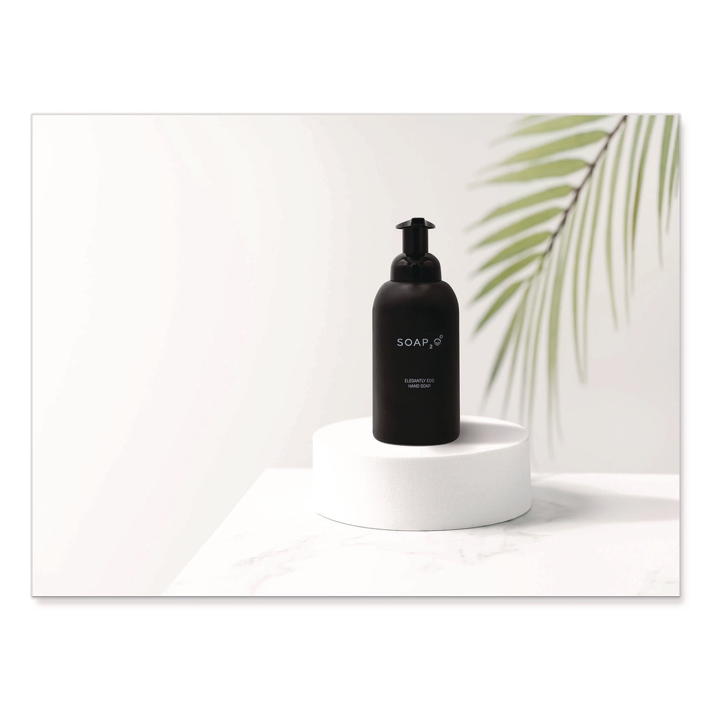 SOAP2O Elegantly Eco Glass Bottle for Foaming Hand Soap, Black (S2OMD350BDEA)