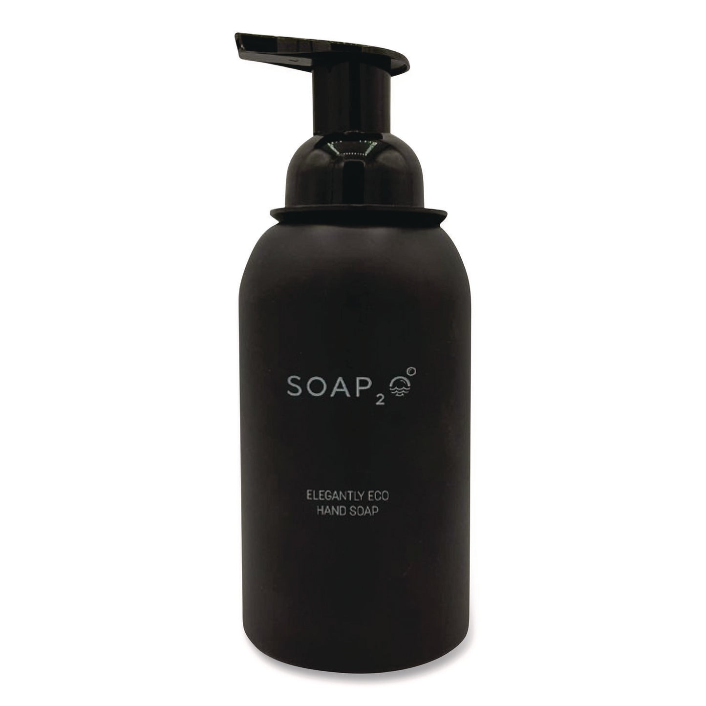 SOAP2O Elegantly Eco Glass Bottle for Foaming Hand Soap, Black (S2OMD350BDEA)