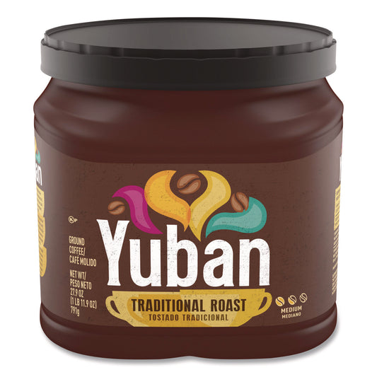 Yuban Original Premium Coffee. Traditional, 27.9 oz Canister, 6/Carton (09410CT)