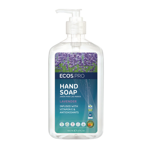 ECOS PRO Liquid Hand Soap, Lavender, 17 oz, 6/Carton (PL96656CT)