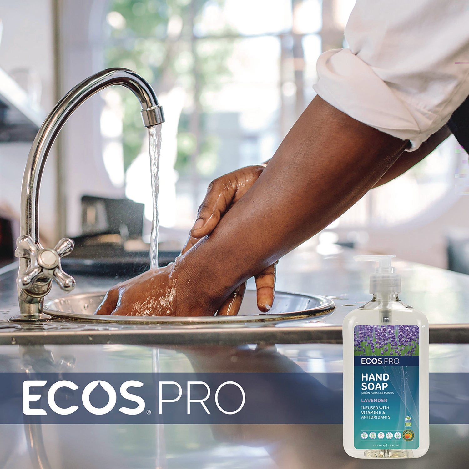 ECOS PRO Liquid Hand Soap, Lavender, 17 oz, 6/Carton (PL96656CT)