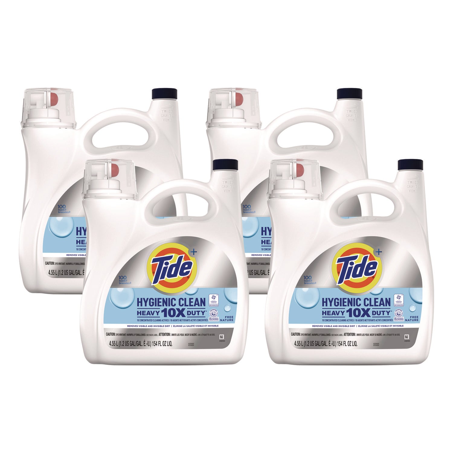 Tide Hygienic Clean Heavy 10x Duty Liquid Laundry Detergent, Unscented, 146 oz Bottle (3077209452)