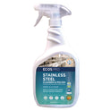 ECOS PRO Stainless Steel Cleaner and Polish, Free and Clear Scent, 32 oz Spray Bottle, 6/Carton (PL93306CT)