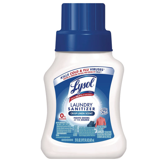 LYSOL Brand Laundry Sanitizer, Crisp Linen Scent, 21 oz Bottle, 6/Carton (56374CT)