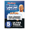 Mr. Clean Magic Eraser, Ultra-Thick, 4.6" x 2.3", 1.2" Thick, White, 5/Pack, 2 Packs/Carton (12413)