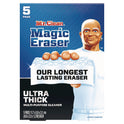 Mr. Clean Magic Eraser, Ultra-Thick, 4.6" x 2.3", 1.2" Thick, White, 5/Pack, 2 Packs/Carton (12413)