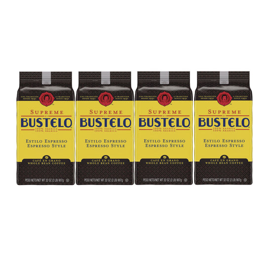 Folgers Cafe Bustelo Whole Bean Coffee, Espresso, 32 oz Bag, 4/Carton (21892)