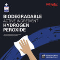 WypAll Hydrogen Peroxide Disinfecting Wipes, 1-Ply, 7 x 5.75, Fresh Scent, White, 185 Wipes/Canister (54481EA)