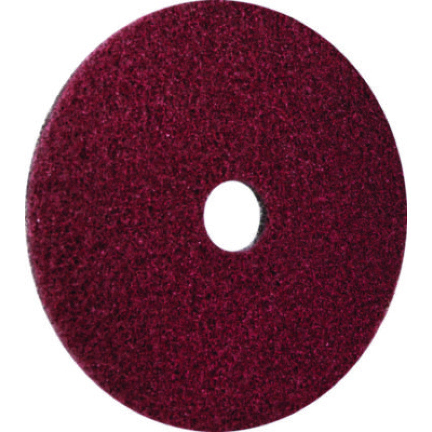 Americo Black Diamond 400 Heavy-Duty Cleaning Pad, 20" Diameter, 400 Grit, Black/Red, 2/Carton (442120)