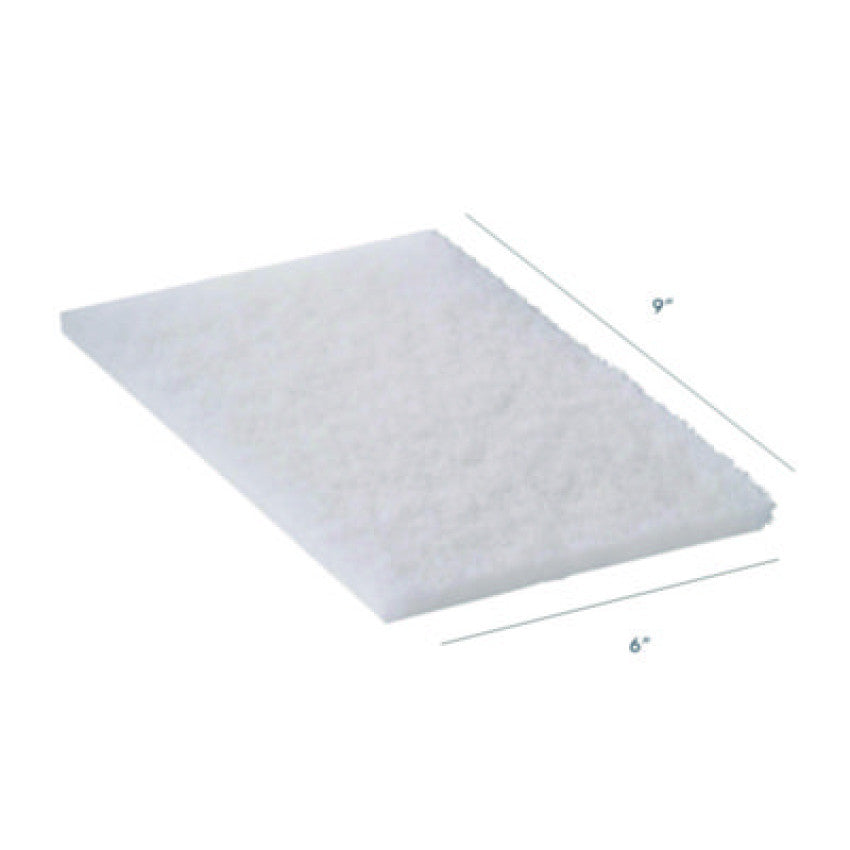 Americo 92-98 Light Duty Hand Pad, 6 x 9, White, 20/Carton (510111)