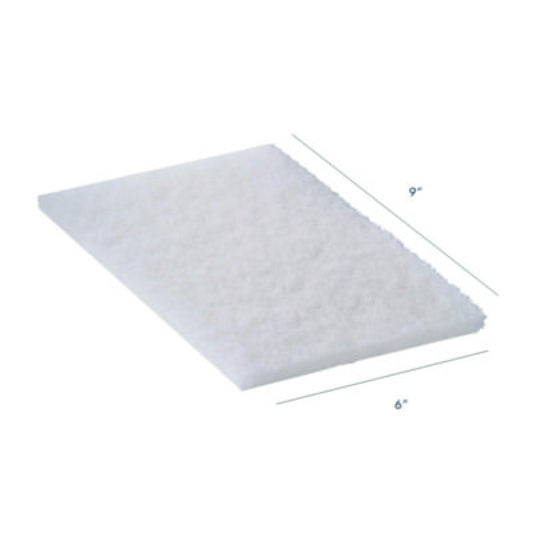 Americo 92-98 Light Duty Hand Pad, 6 x 9, White, 20/Carton (510111)