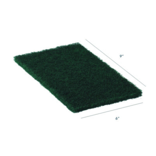 Americo 94-86 X-Heavy Duty Hand Pad, 6 x 9, Green, 15/Carton (510127)