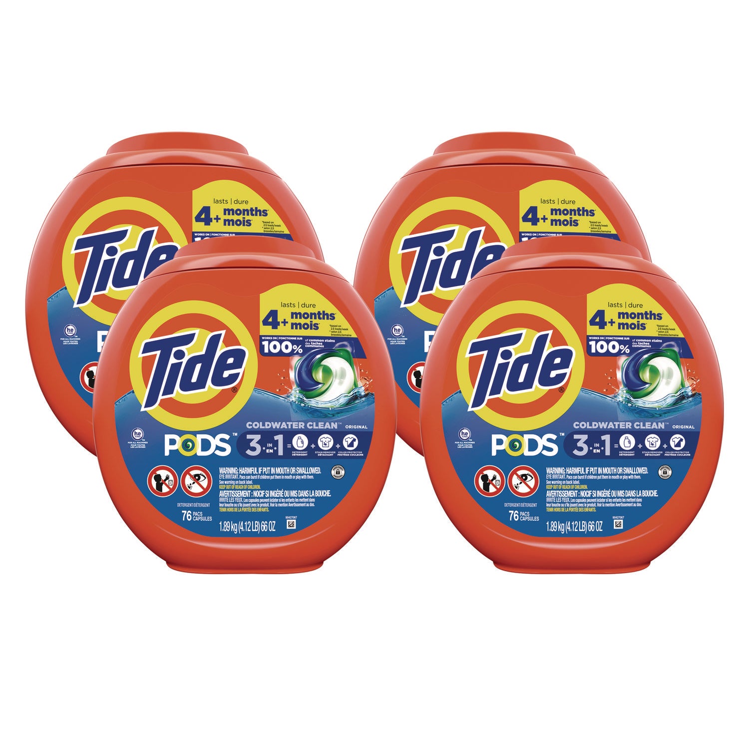 PODS Laundry Detergent, Tide Original, 76 Pods (09165)