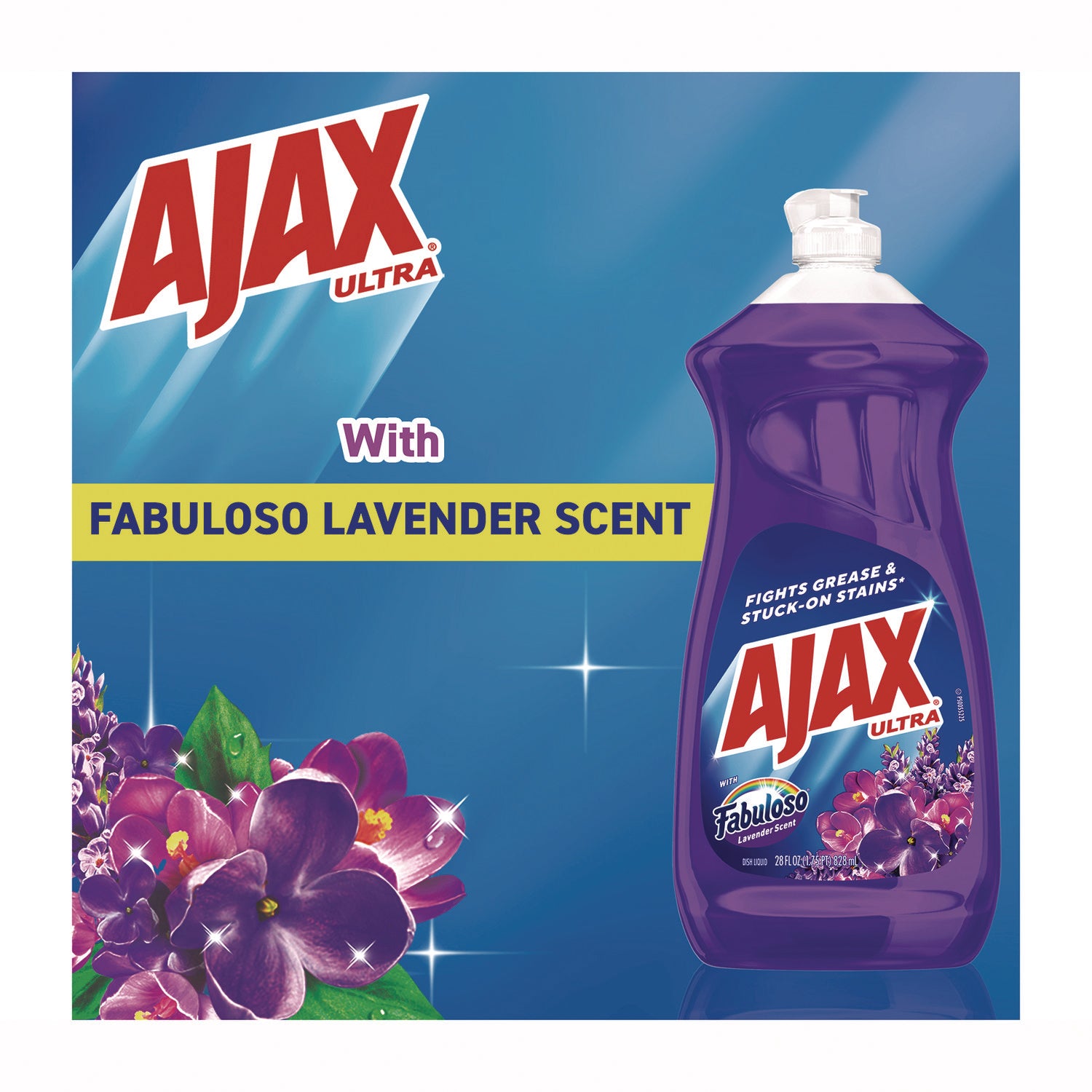 Ajax Dish Detergent, Fabuloso Lavender Scent, 28 oz Bottle (61037540)