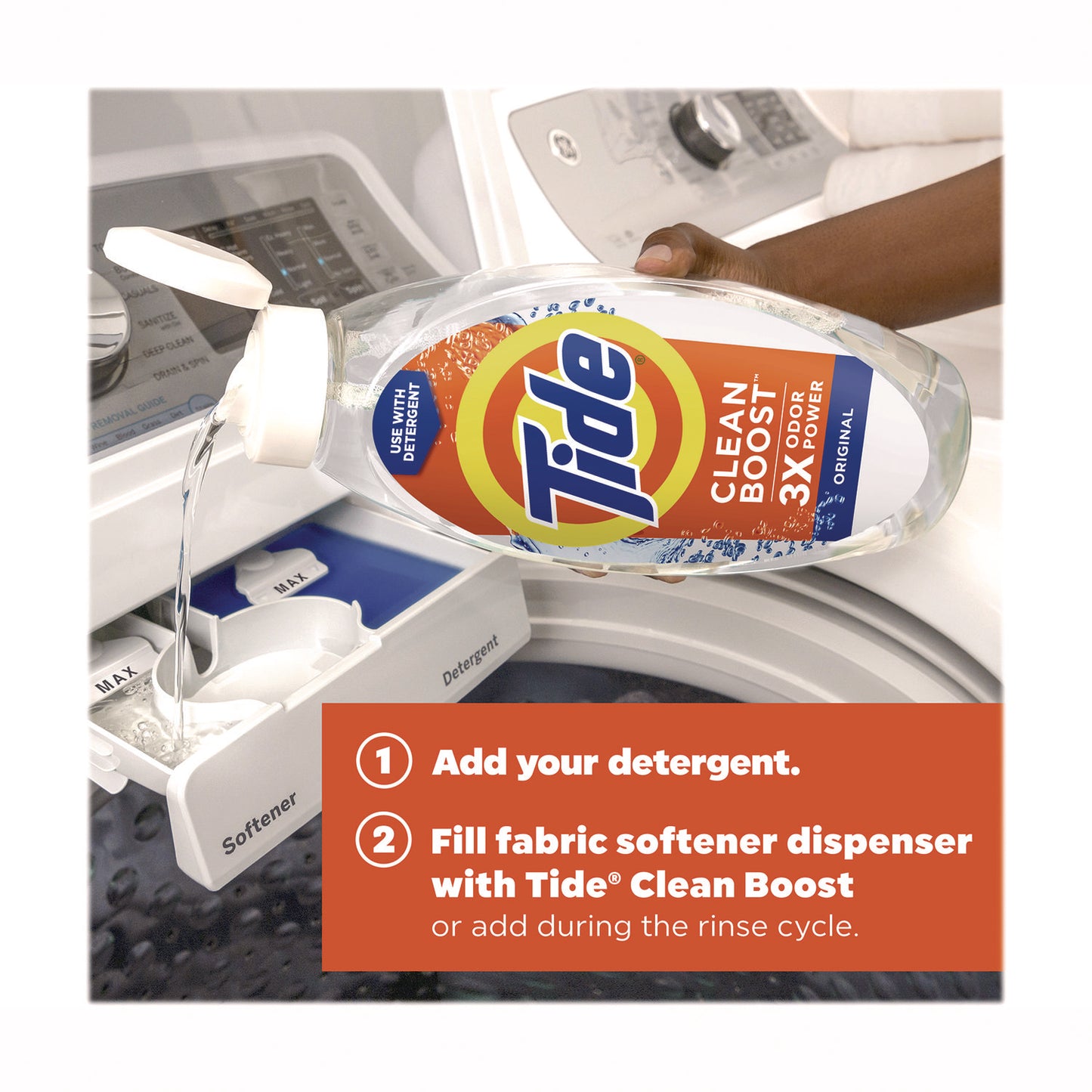 Clean Boost In-Wash Scent Booster, Tide Original Scent, 48 oz Bottle (09787)