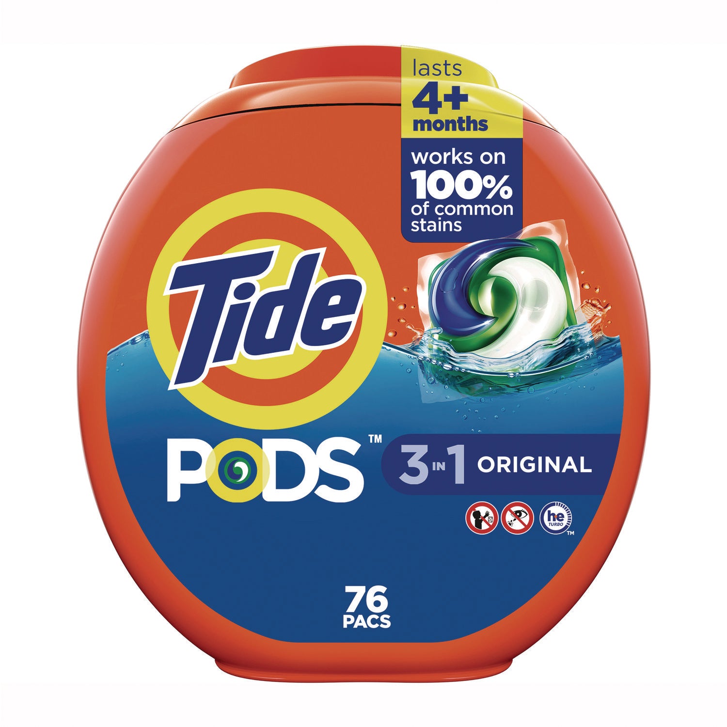 PODS Laundry Detergent, Tide Original, 76 Pods (09165)