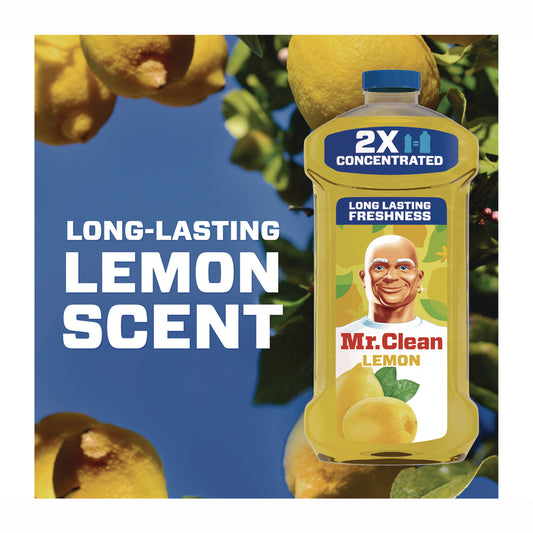 Mr. Clean Multipurpose Cleaning Solution, Lemon Scent, 64 oz Bottle (11290)