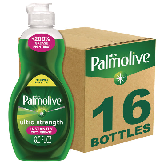 Ultra Palmolive Dishwashing Liquid, Fresh Scent, 8 oz Bottle, 16/Carton (61047169)