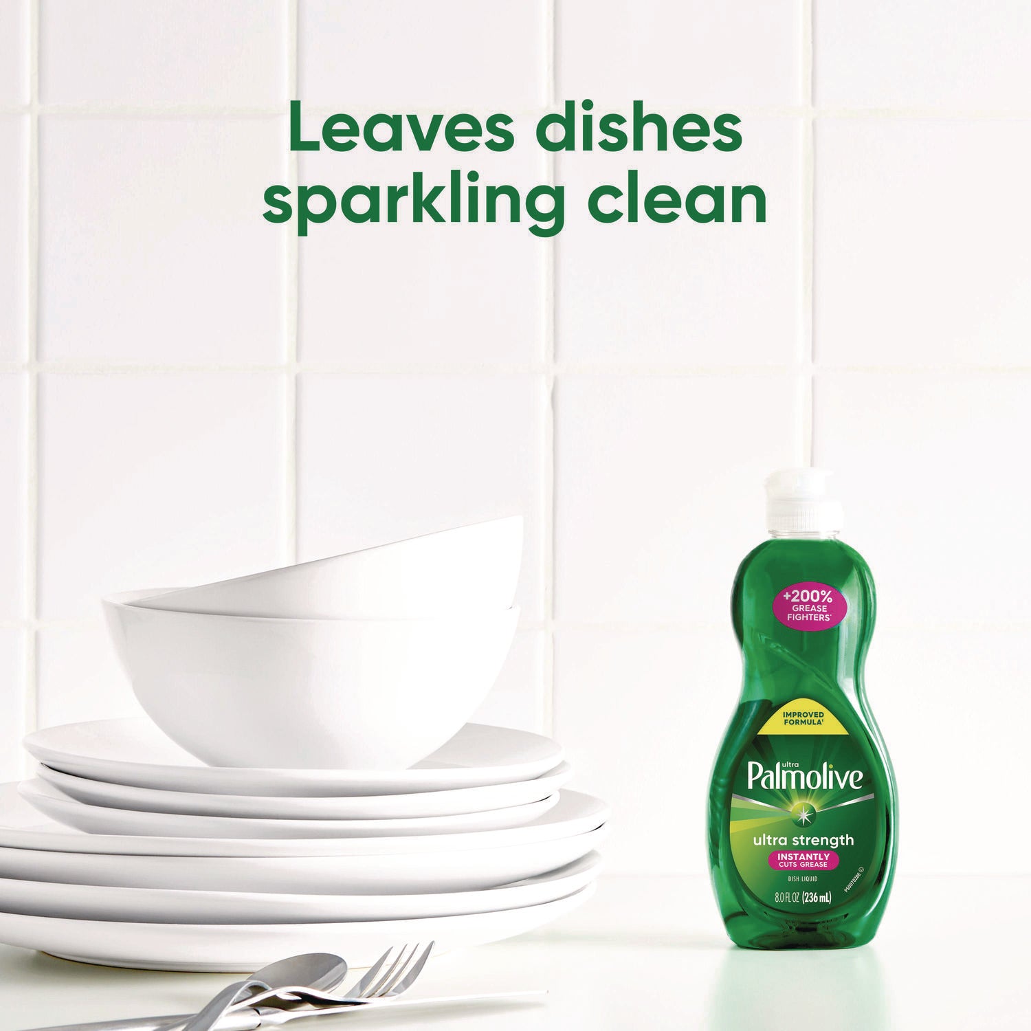 Ultra Palmolive Dishwashing Liquid, Fresh Scent, 8 oz Bottle, 16/Carton (61047169)