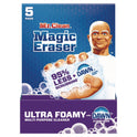 Mr. Clean Magic Eraser, Ultra Foamy, 4.6" x 2.3", 0.7" Thick, White, 5/Pack, 4 Packs/Carton (12731)