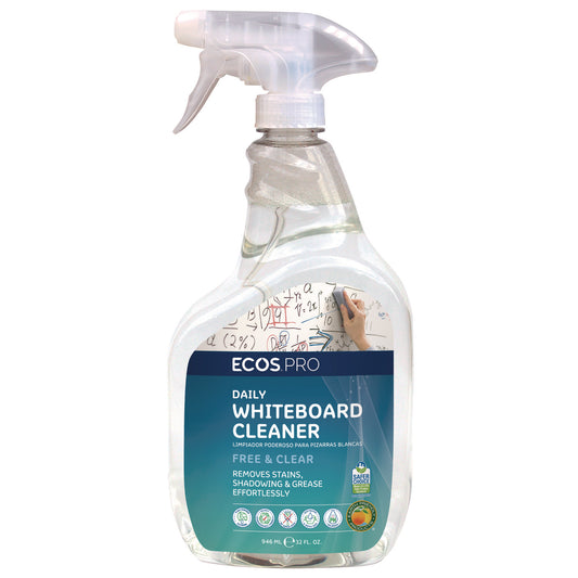 ECOS PRO Daily Whiteboard Cleaner, Free and Clear, 32 oz Spray Bottle, 6/Carton (PL98696CT)