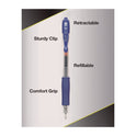 Pilot G2 Premium Gel Pen, Retractable, Extra-Fine 0.5 mm, Blue Ink, Smoke/Blue Barrel, 5/Pack (31298)