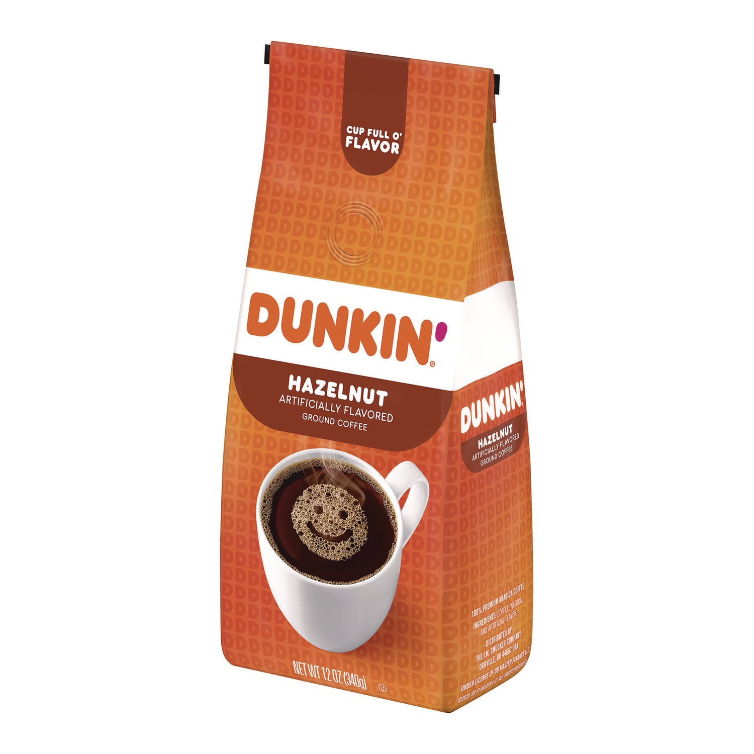 Dunkin Donuts Hazelnut Coffee, 12 oz Bag (00049)