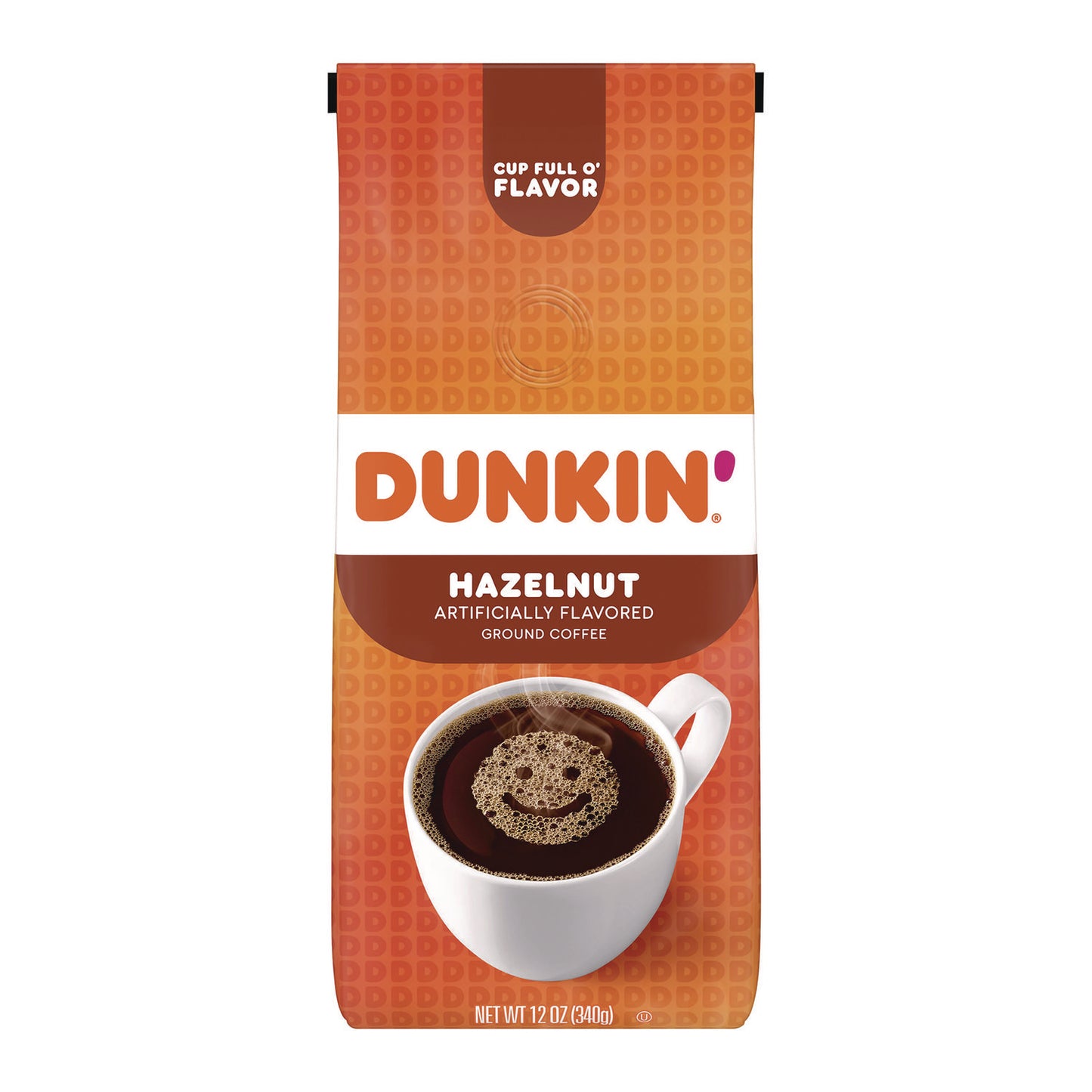 Dunkin Donuts Hazelnut Coffee, 12 oz Bag (00049)