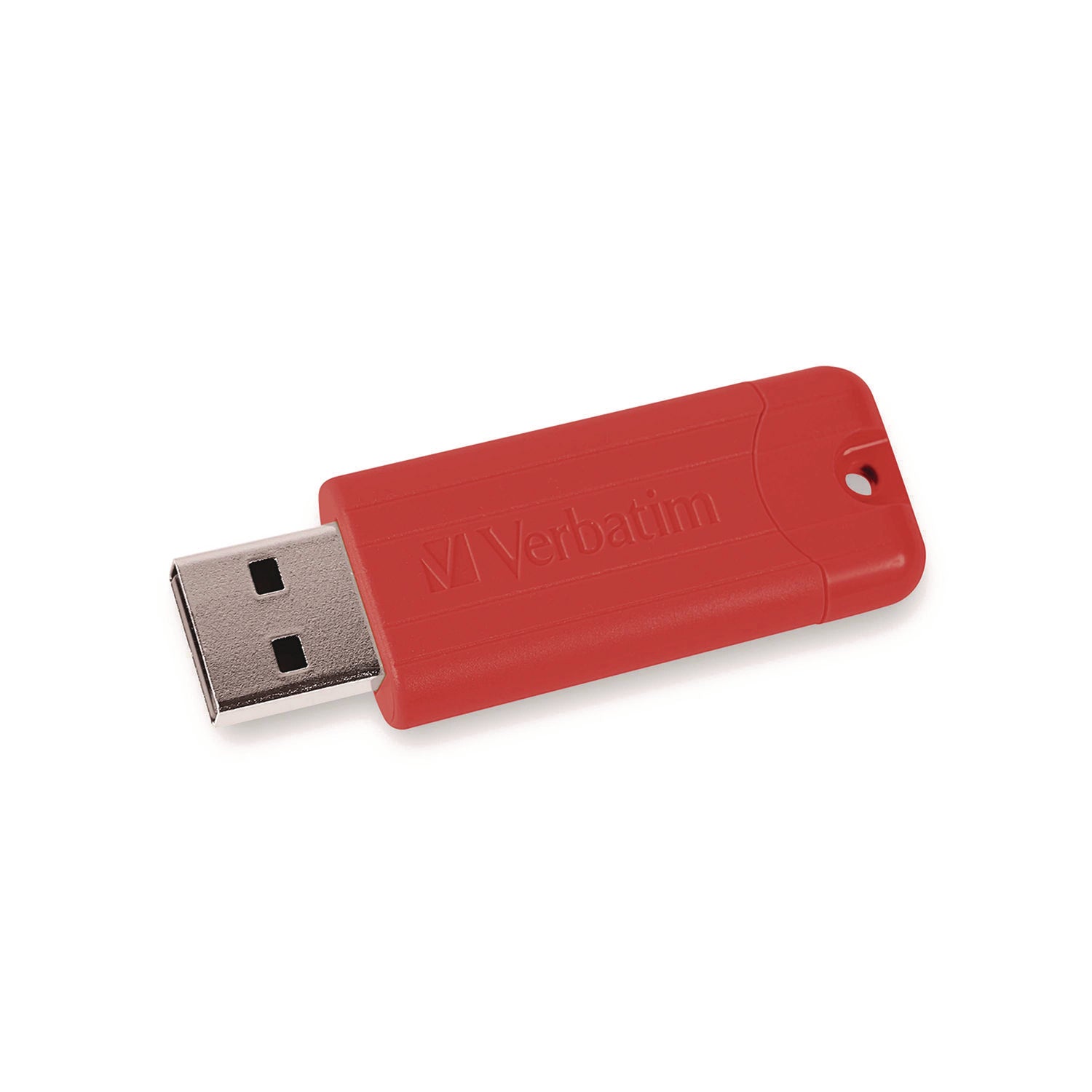 Verbatim PinStripe USB 3.2 Flash Drive, 32 GB, Blue/Red, 2/Pack (70056)