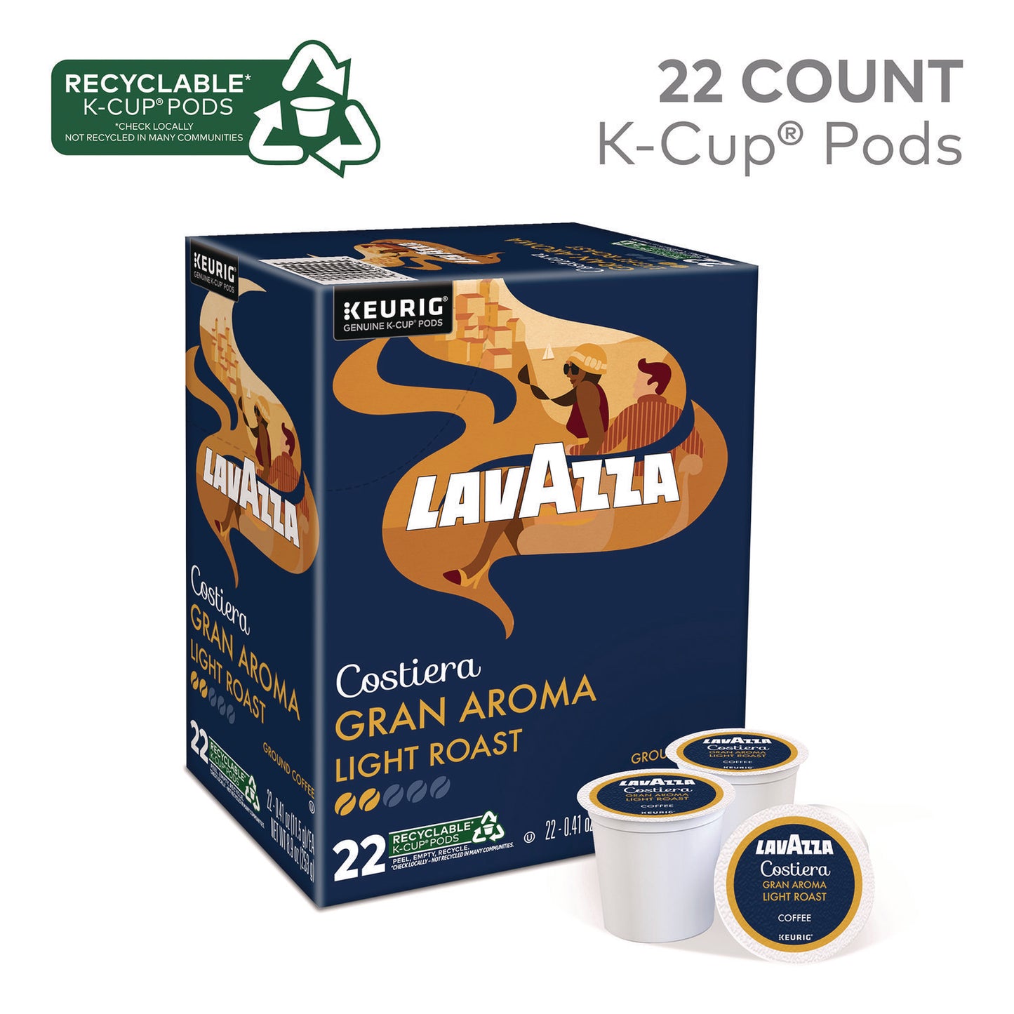 Lavazza Gran Aroma Coffee K-Cups, 22/Box (6002)