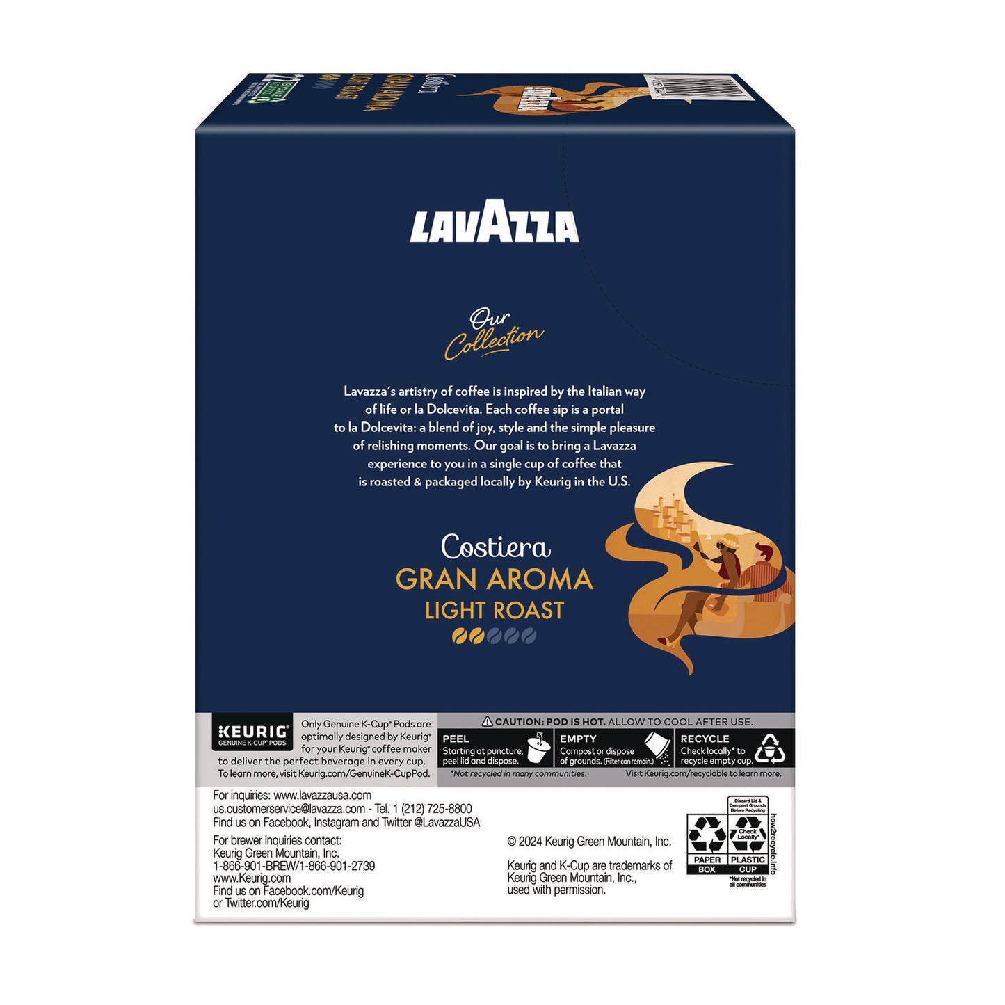 Lavazza Gran Aroma Coffee K-Cups, 22/Box (6002)